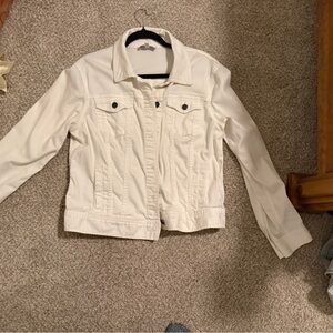 Talbots Ivory Jean Jacket